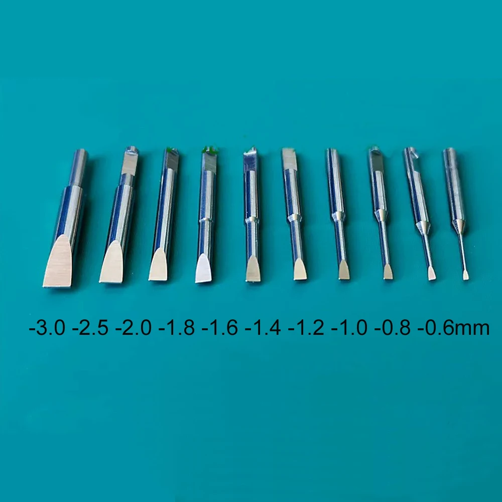 20개/세트 드라이버 비트 0.6mm-3.0mm 시계 수리 도구 드라이버 헤드 직선형 평면 드라이버