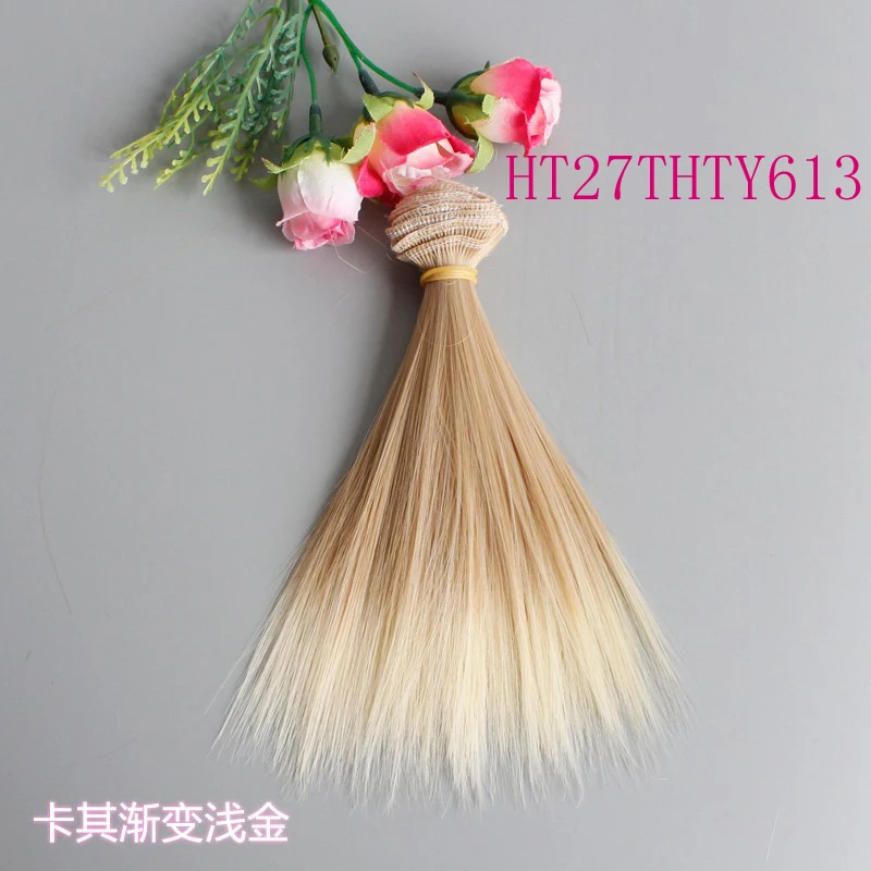 1 Pieces Natural Color Soft Straight Doll Hair for Blyth Doll Wigs for Barbie Wig Diy Accessory toy wigs doll wigs doll accessories