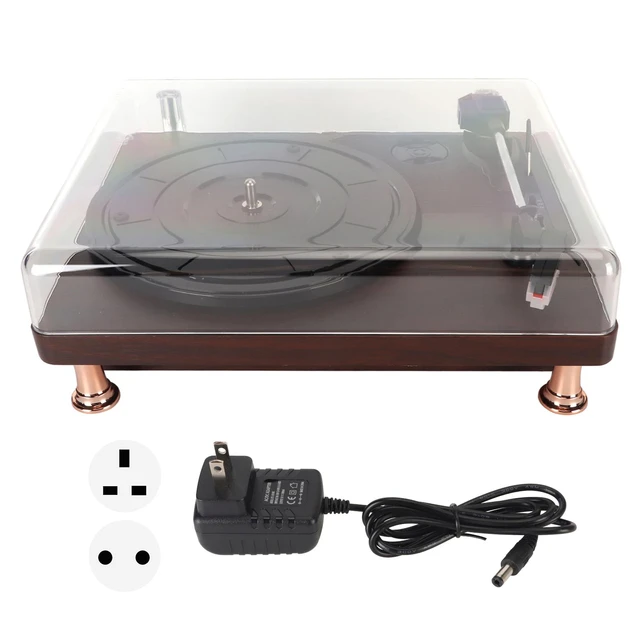 Retro Vinyl Record Player 3 Speed Turntable Phonograph Dust Cover Stereo  Speaker - AliExpress