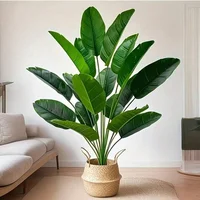 1pc 18 Leaves Artificial Plants Large Tropical Palm Tree Fake Banana Plants Leaves Real Touch for Home Garden Party Decor 2025 2