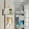 Household Wall Hanging Basket Kitchen Magnetic Attraction Storage Rack Refrigerator Magnetic Shelf Living Room Summary Holder 3
