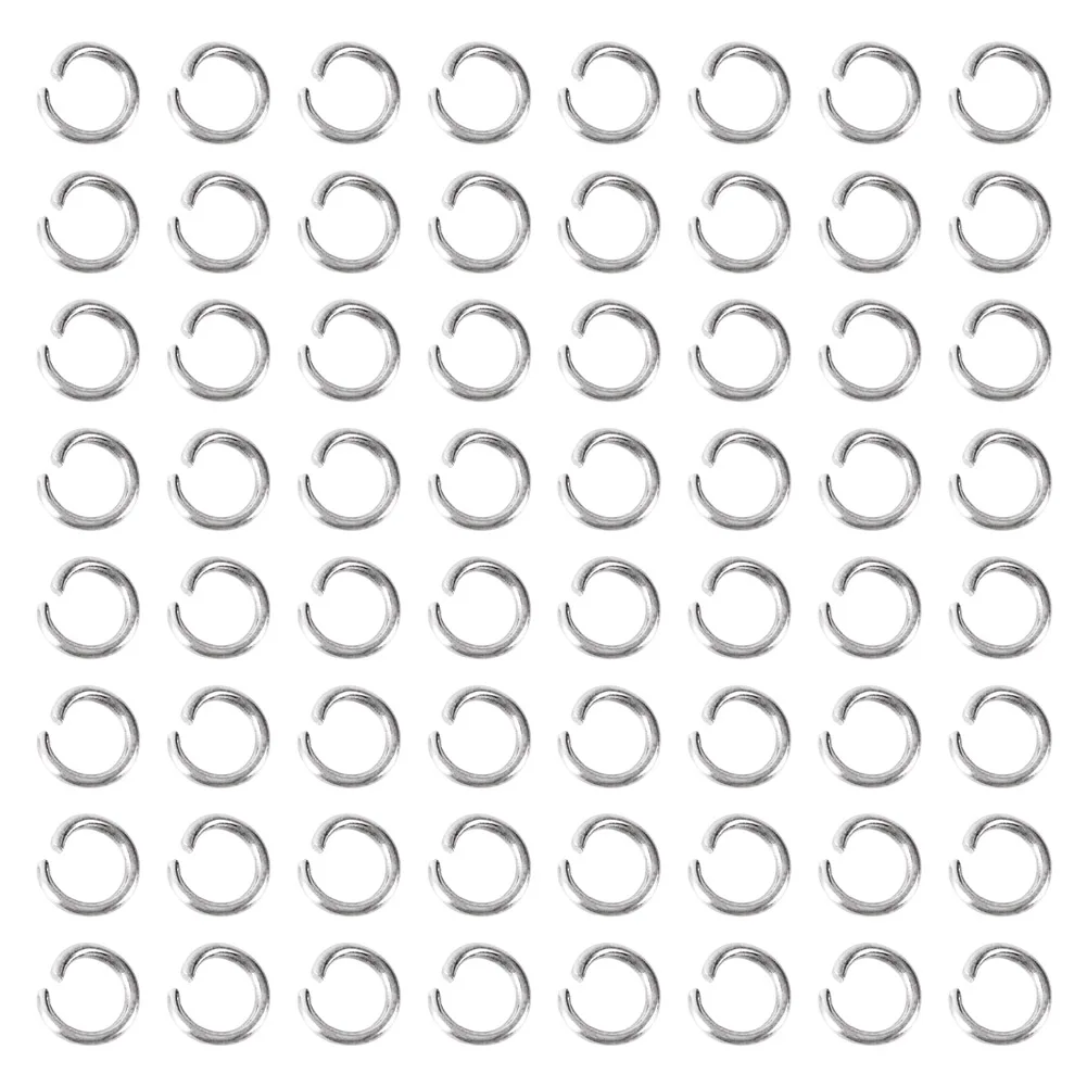1000pcs 304 스테인레스 스틸 점프 링 4mm-10mm 오픈 점프 링 쥬얼리에 대한 유출 링 커넥터 링 DIY 팔찌 공예 만들..