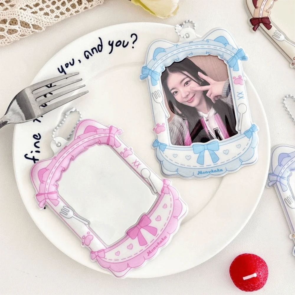 Niedlicher 3-Zoll-Idol-Fotokartenhalter aus PVC, Bilderrahmen für K-Pop-Fotos mit Kette, Kartenhalter – Detail 4