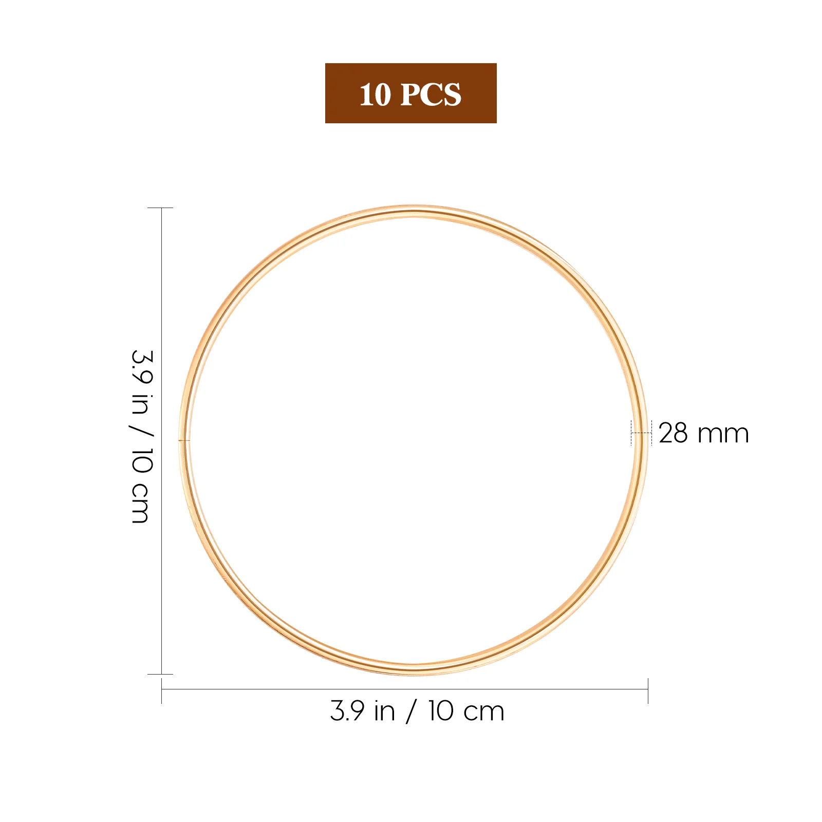 Metal Wreath Rings Dreamcatcher DIY Craft Circles Round Metal Rings DIY Adornment Accessories 10cm Dream Catcher, Iron Ring 3