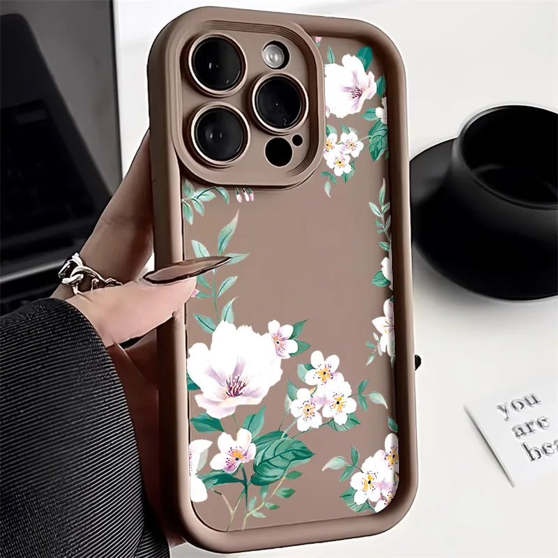 IPhone Rosa Cover Per IPhone 16 13 14 15 Pro 12 11, Custodia A Fiori Viola Per Apple IPhone 8 X Xs Max Xr SE - Italia Cover IPhone 11 The North Face - Foto 7