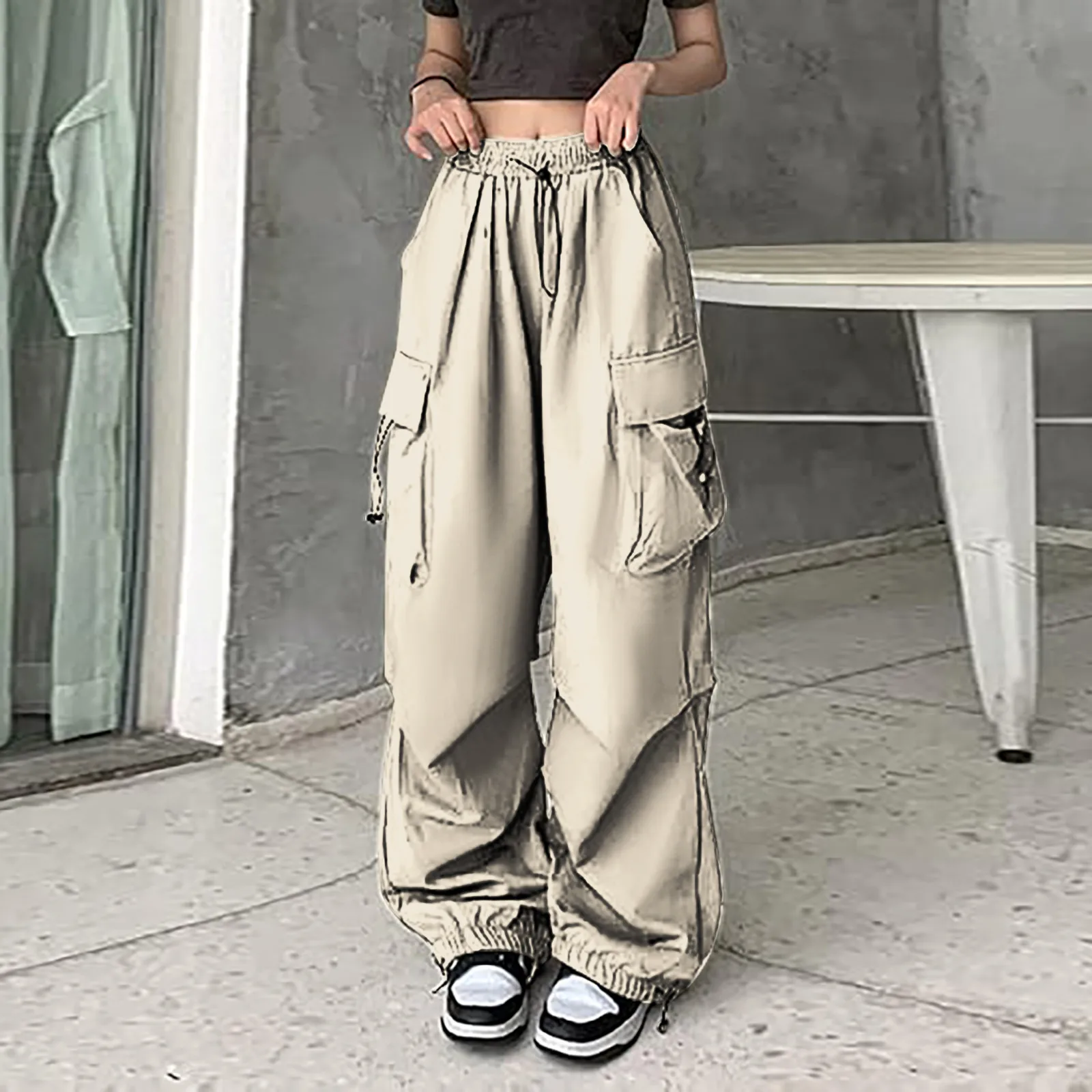 Y2k Pantalones Cargo Holgados Para Hombre, Pantalones Cargo De