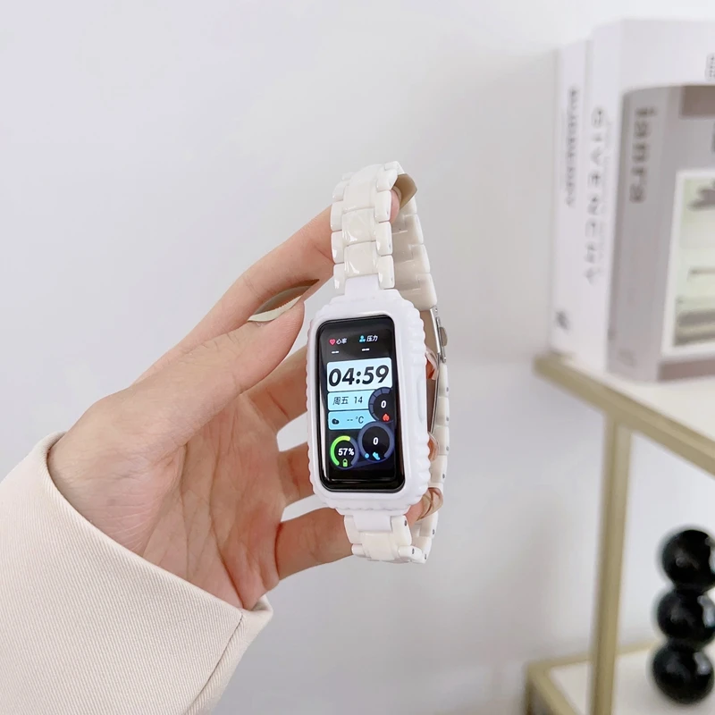 Watch Strap Resin Strap For Huawei Band 9 7 8 Smartwatch Case Replacement Wristband Bracelet For Honor Band 7 6 Huawei Band9 8 Straps