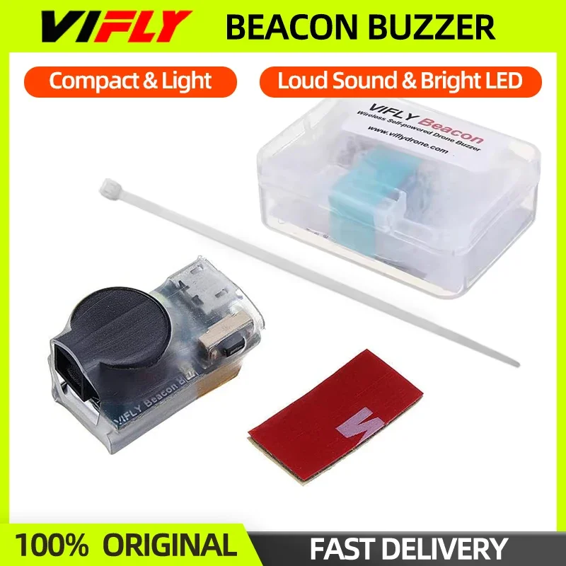 VIFLY Balise Buzzer Drone 105dB LED Auto-alimenté