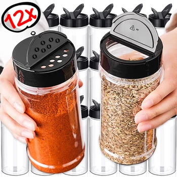 Clear Plastic Spice Jars 1