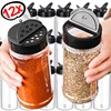 1/12x Plastic Spice Jars with Shaker Lids Transparent Safety Plastic Bottles for Home Kitchen Storing Spices Seasoning Powders 1