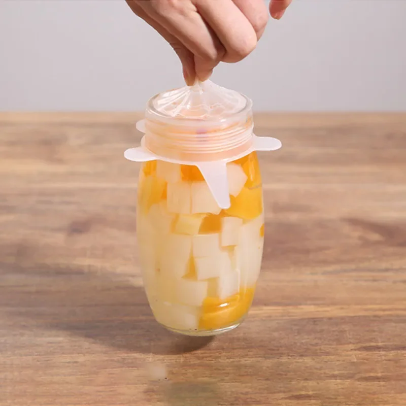 Food Cover Fresh Keeping Cover Microwave Cover 6pcs Preservation Covers Silicone Elastic Silicone Food Lids Round Fresh Food Lid Microwave Cover Bowl Pot Elasticity Kitchen