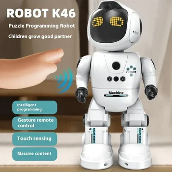 ​ ​ Giocattolo robot programmabile controllato da gesti RC - Robot da ballo musicale interattivo per regali di compleanno di Natale ​ ​