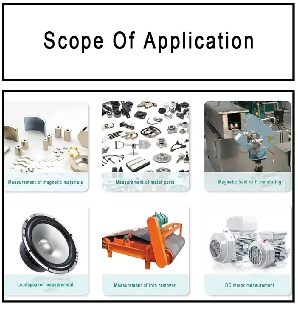 TM5100 휴대용 디지털 가우스미터 자기장 테스터 테슬라미터 (NS 2mT  3000 mT 5%/2%/1% 정확도)
