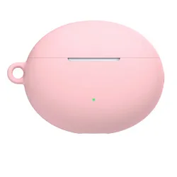 Premium Silicone Protective Case with Hook for Freebuds 6i (Pink)