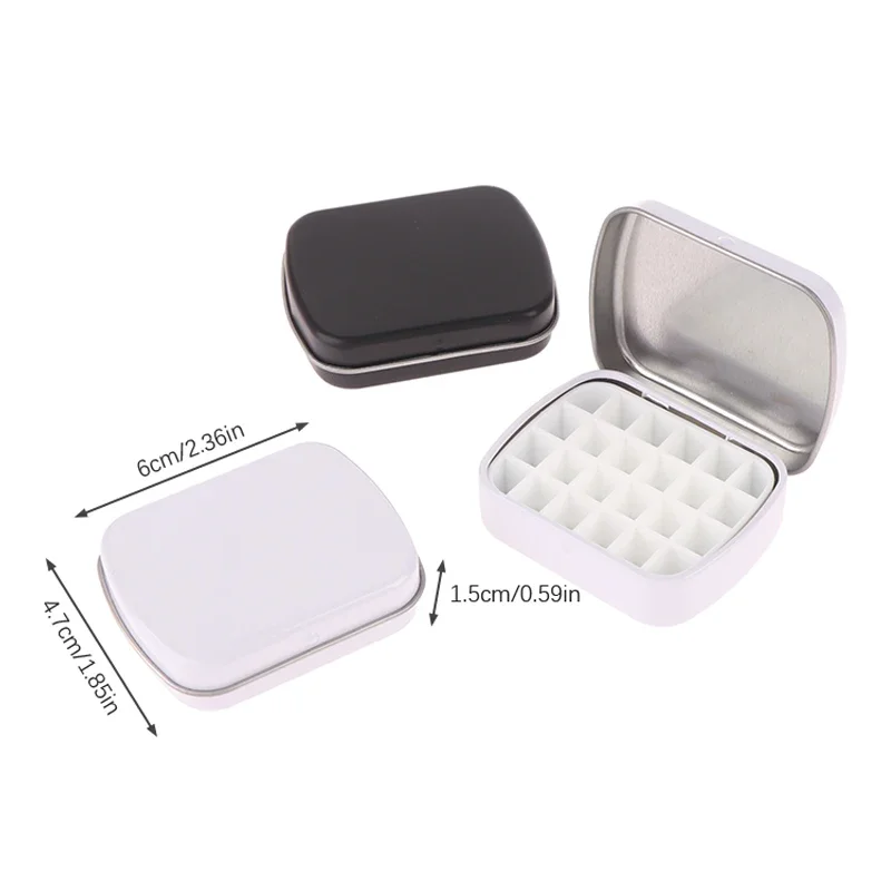12/24 Grids Empty Watercolor Tin Box Mini Watercolor Paint Palette Portable Travel Painting Paint Color Palette Art Supplies