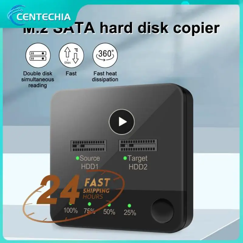 3.1 M.2 Sata Dual-Bay Ssd Enclosure Dock Station Clone Sata Drive State Offline Solid Reader M.2 Double Tray 2023