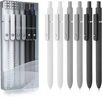Zanshi Black and White Gray Set Gel Pen, Retractable Gel Pen, Quick Drying Ink Pen, Fine Nib, Advanced Smooth Writing Pen, Aesth 1