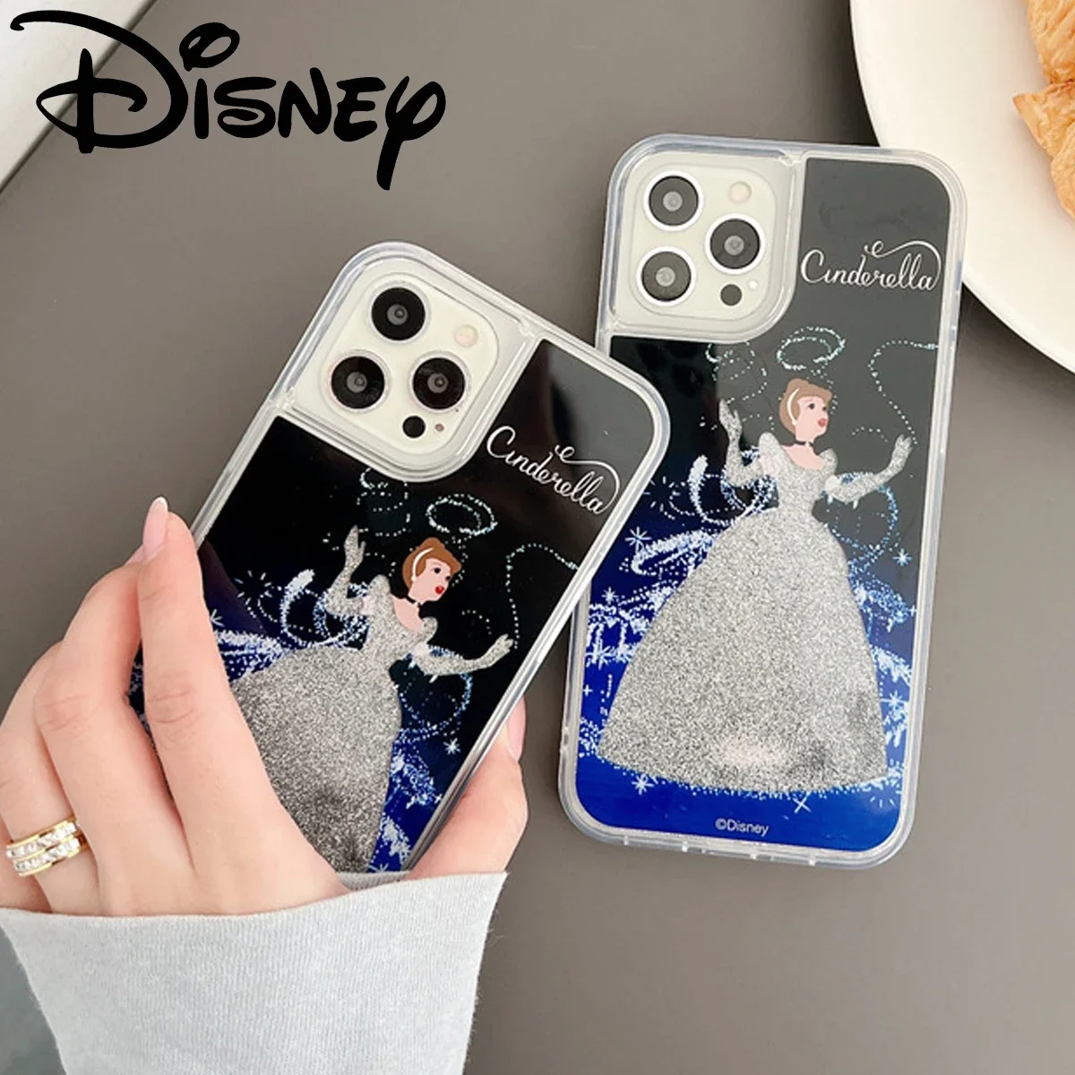 

Disney Cartoon Shiny Cinderella Princess IPhone XS XR 11 12 13PROMAX 14 Apple Phone Case Protective Cover for Girl Gift