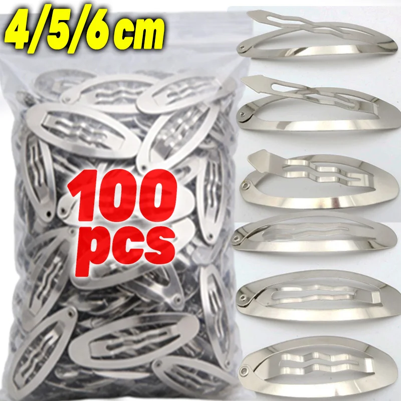 10/100 Stück Ovale Metall-Haarspangen für Frauen, Einfache Ovale Form, Basis-Haarklammern für Pony und Seitenteil, DIY-Haarstyling-Werkzeuge, Haarnadeln und Accessoires