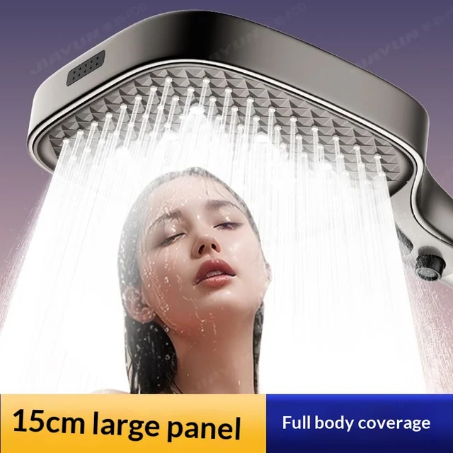 ชุดฝักบัวแรงดันสูงพิเศษแบบมือถือ อัตราการไหลสูง สำหรับก๊อกน้ำฝักบัวในห้องน้ำที่บ้าน 1