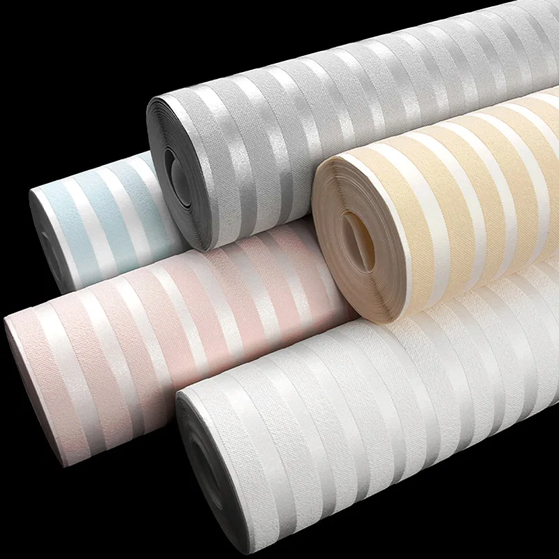 nao tecido 3d embossing stripes wallpaper cinza 05