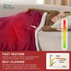 120V, 10 temperature settings with LCD Heated Blanket Electric Throw,1-12 hours Auto Shut Off, Detachable and machine washable 4