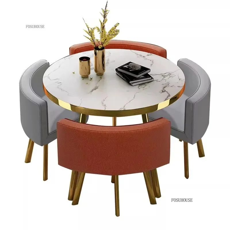 Light Luxury Home Furniture Modern Dining Tables High-end Reception Negotiation Dining Tables Restaurant Design Table and Chair