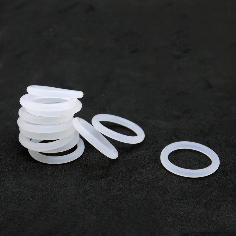 50/100 Pz Guarnizione O-Ring In Silicone Alimentare Bianco CS 1mm OD 3~50mm Rondella Impermeabile Isolante In Gomma Forma O VMQ O Rings-OD 3mm ID 1mm,100Pcs,CS 1.0mm