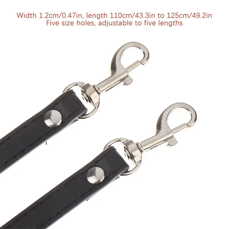 120cm Bag Strap PU Leather Shoulder Bag Strap Handles DIY Replacement Purse Handle Silver Buckle for Handbag Belts
