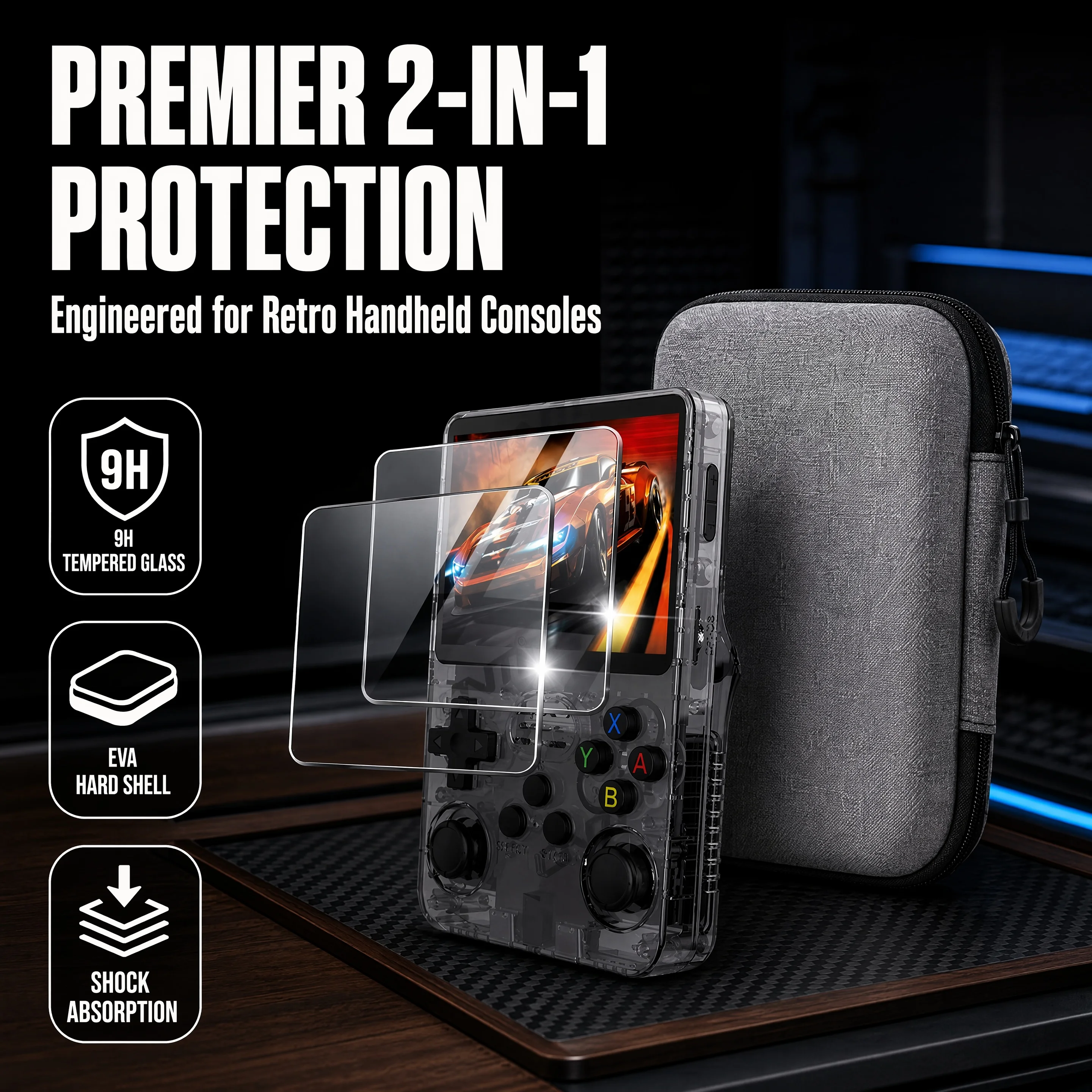 Deluxe Screen Protector & Portable Storage Case Set