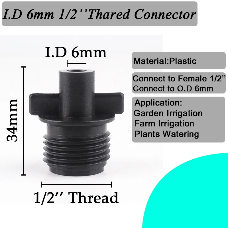 20/50/100/300Pcs 4/7mm Hose Connectors 1/4 Inch Micro Drip Irrigation System Soft Pipe Hose Joints Irrigation Dripper Connector