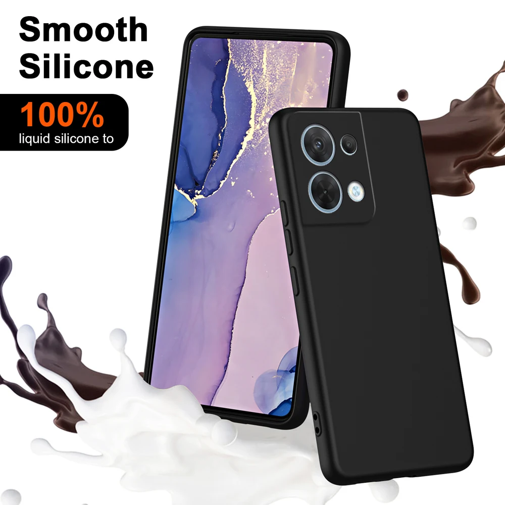 YIYONG Square Liquid Silicone Soft Cover in Classic Black