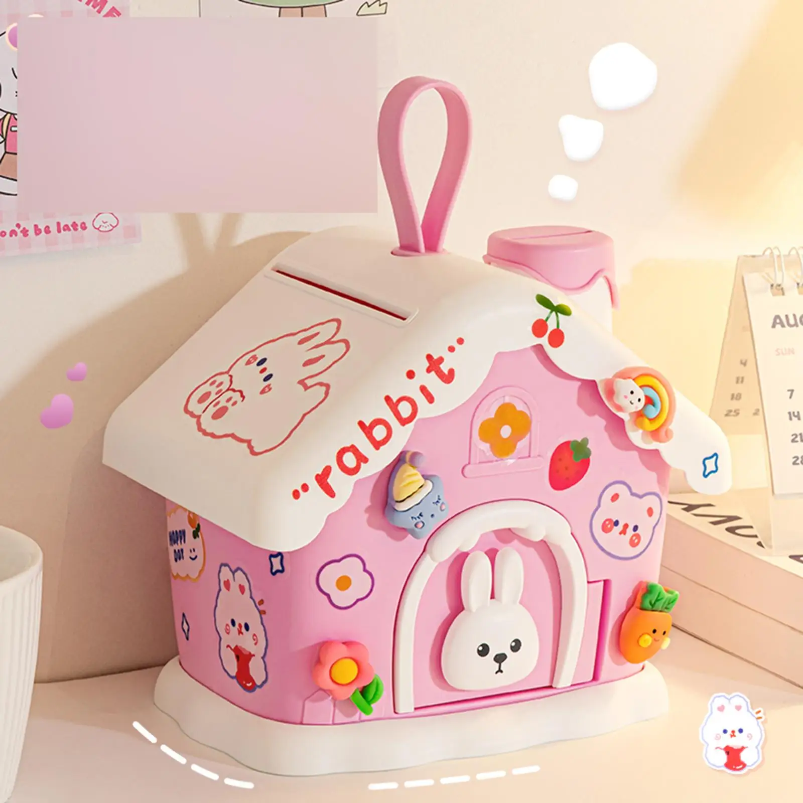 Piggy Bank Tabletop Decoration Cute Unbreakable Party Favor Money Saving Box for Kids Girls and Boys Children Birthday Gifts