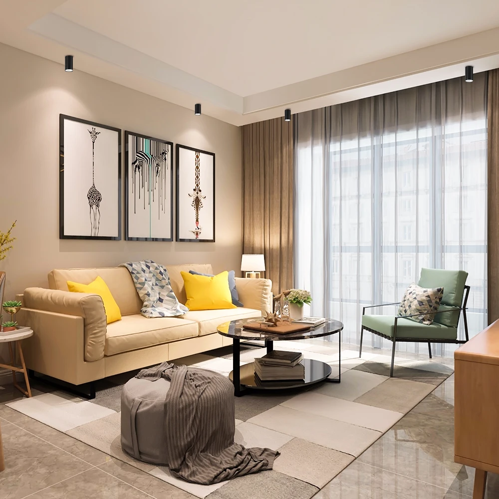 GU10 Ceiling Light 220V Replaceable Bulbs Led Luminaire Modern Home Spotlight Kitchen Living Room Surface Mounted Downlight LED