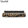 Doubili Leather leopard print wallet, fashionable women's wallet, three fold card bag, zero wallet 6