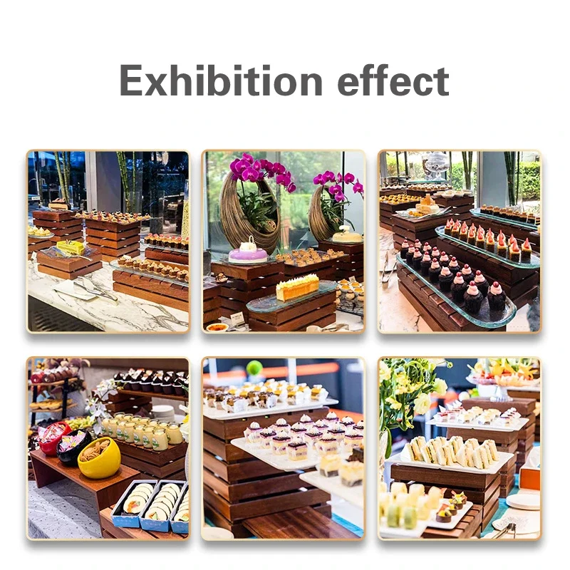 Hotel cafeteria Display of et and tea break Wedding cake rack Sushi fruit table ornaments baking accessories Snack display
