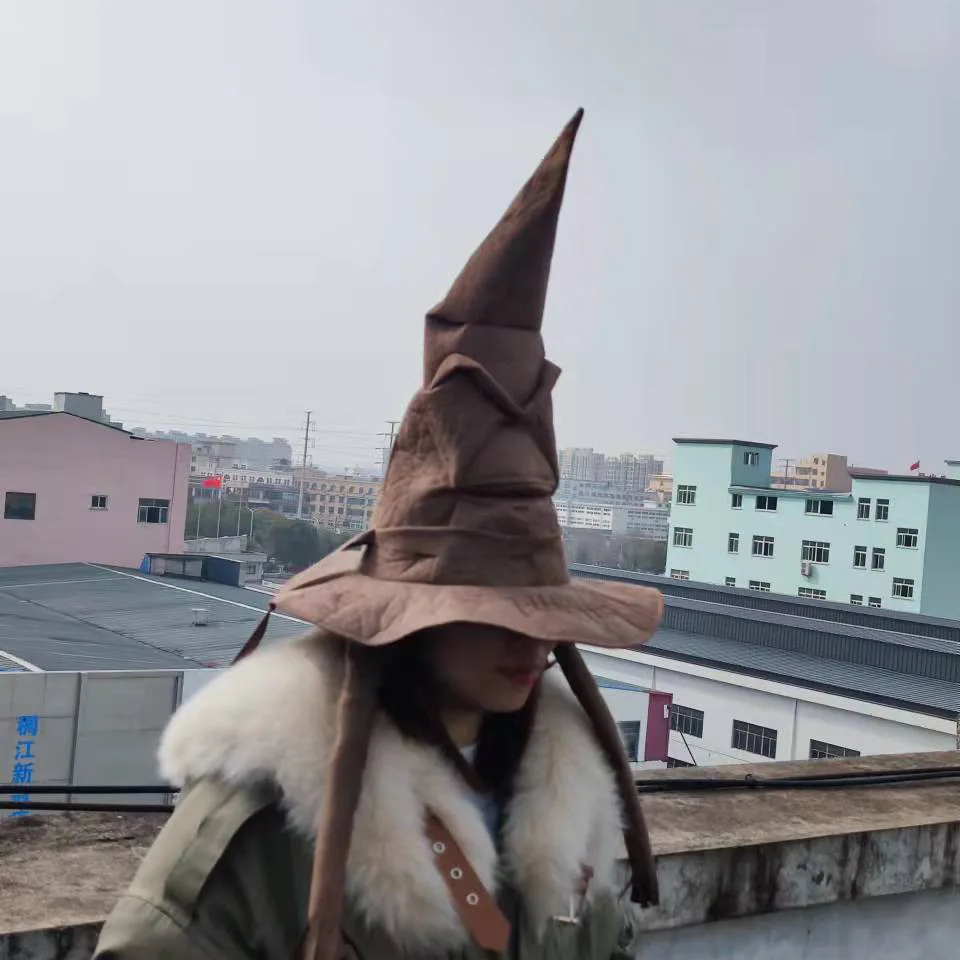 Witch Wizard Hats For Women Men Vintage Potters Periphery Sorting Hat Halloween Party Props Dress Up Caps Boy Cosplay Accessorie