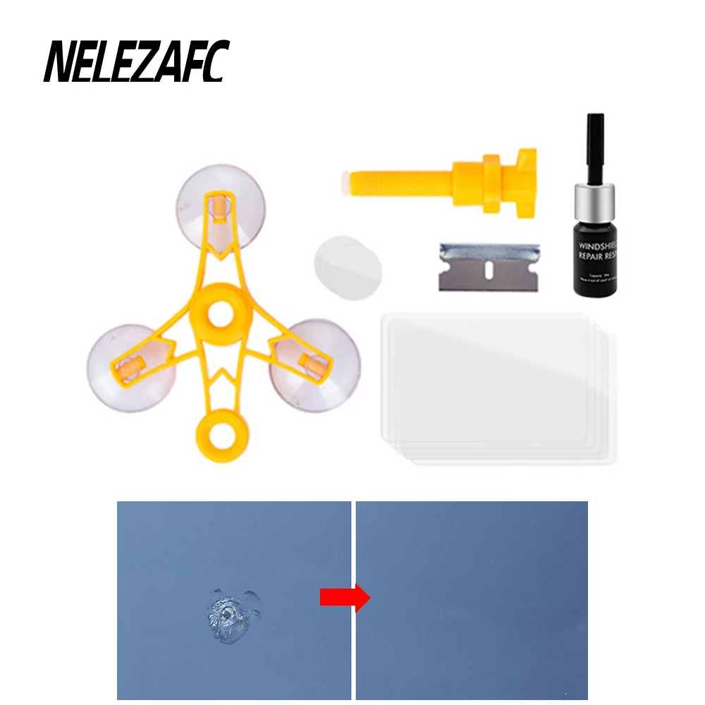 Car Windshield Repair Kit DIY Car Window Glass Repair Tool Auto Scratch