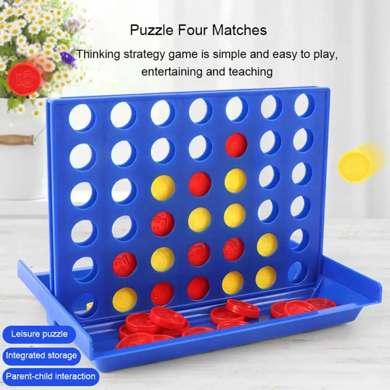 Foldable Connect 4 In A Line Board Game Toy Family Educational Puzzle