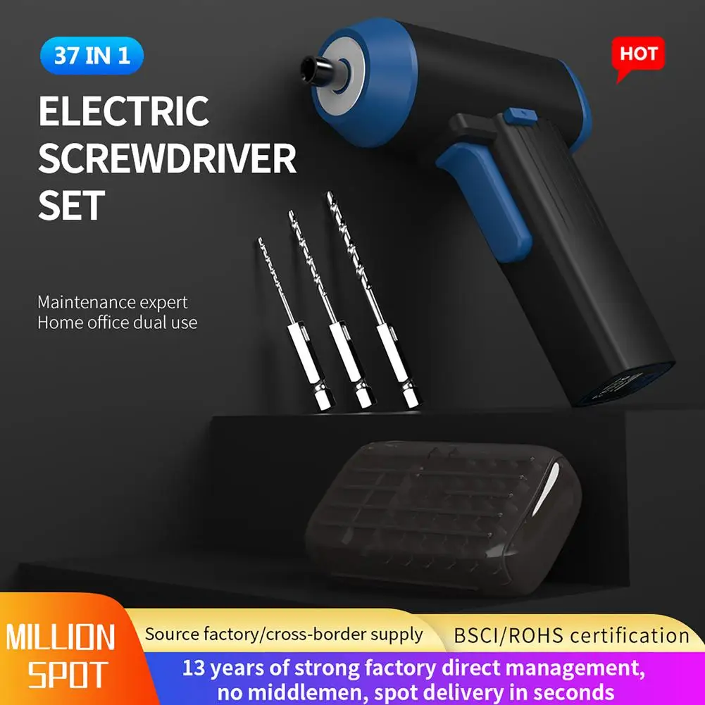 

3.6v Electric Screwdriver 37-in-1 Mini Rechargeable Computer Mobile Phone Home Appliance Repair Screw Driver Drill Bit Kit