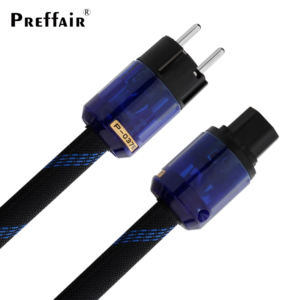 HiFi-Audio-Netzkabel, audiophiles OFC-Leiter-Netzkabel, hochwertiges Verstärker-Netzkabel mit vergoldeten EU-Anschlüssen – Detail 10