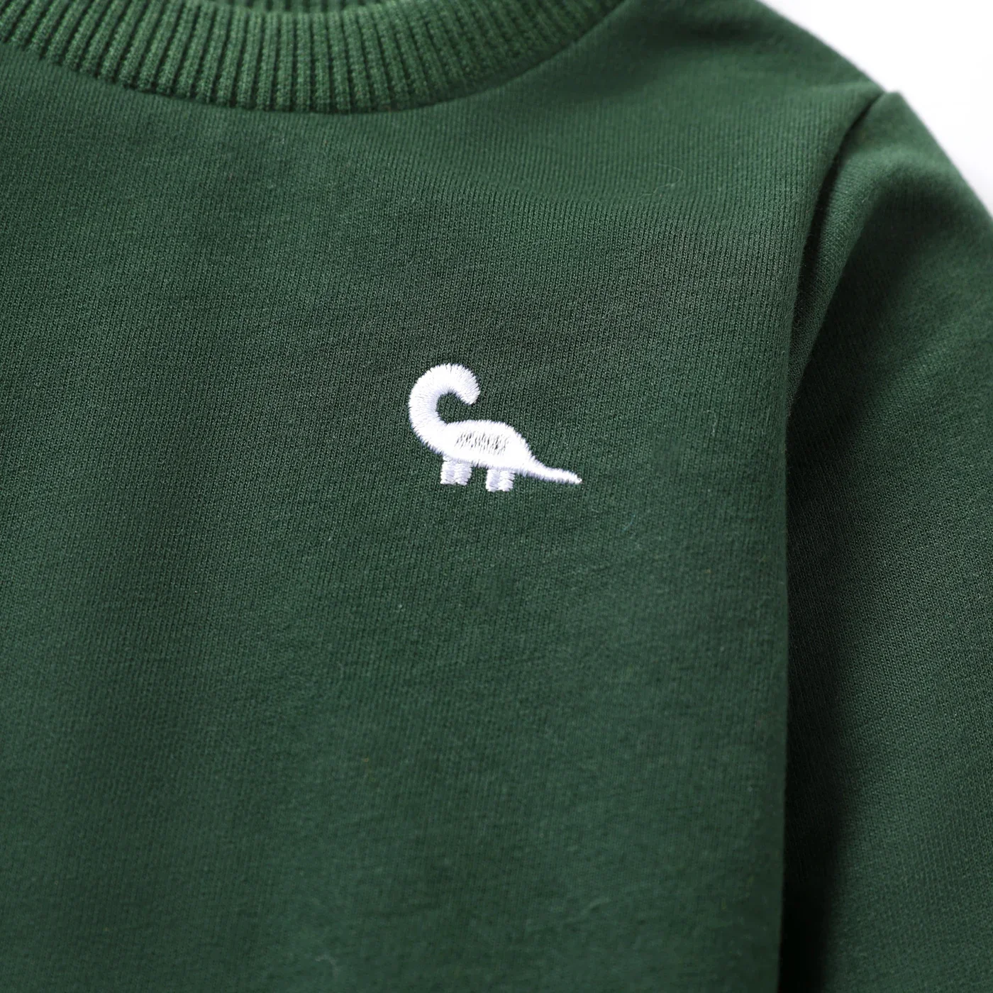 PatPat Baby Boy Animal Pattern Dinosaur Embroidery Long Sleeves Sweatshirt Animal pattern Casual/Outdoor The dinosaur children sweatshirt