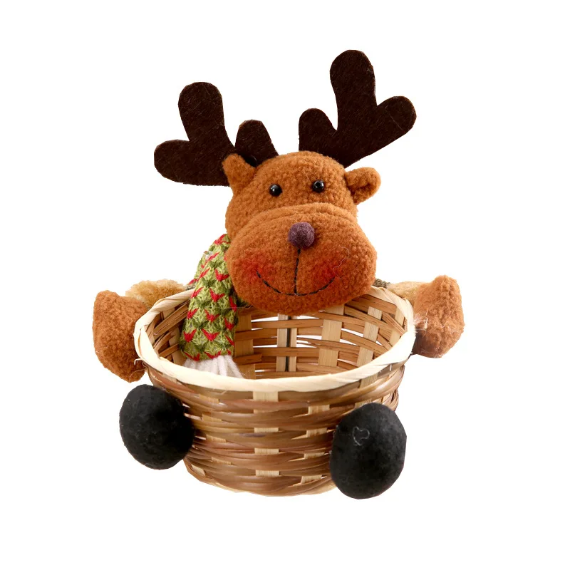 Merry Christmas candy storage basket Santa Claus storage basket Christmas candy decoration Xmas gifts box