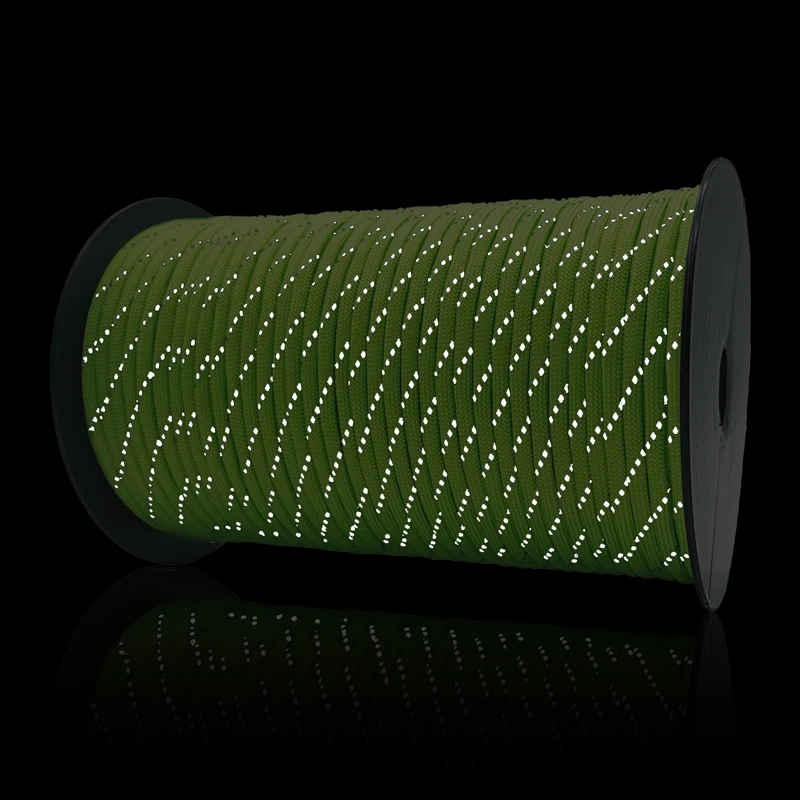 100M Mountaineering Umbrella Rope Tent Rope Travel Outdoor Camping Reflective Seven-core Umbrella Durable Weave