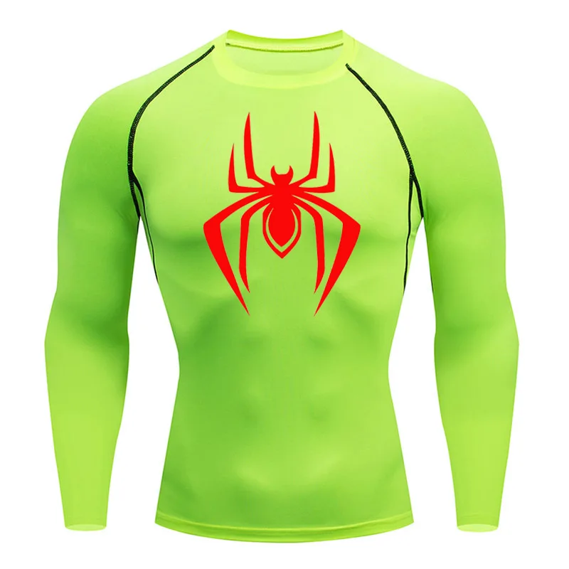 Compression Sports Shirt Men Running T-Shirt Long Sleeve Fitness Sunscreen Quick Dry Sportswear Gym Short Bodybuilding Top 2099