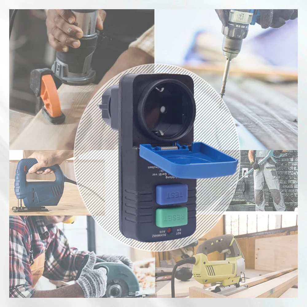 Personal Protection Adapter - IP44 Rated, 16A/230V Safety Switch With RCD