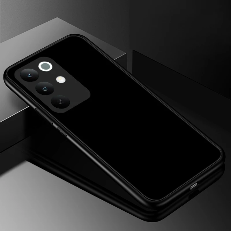 Luxury Hard Tempered Glass Back Bumper Case Cover
