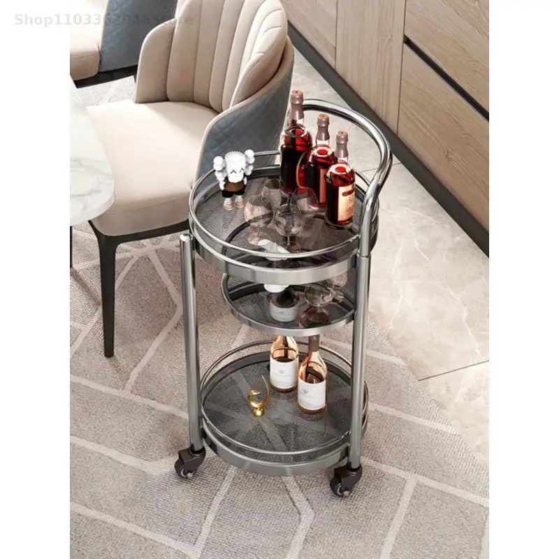 Light Luxury Tea Cart Hotel Wine Cart Trolley Service Dining Marble Cake Beverage Storage Rack Mobile