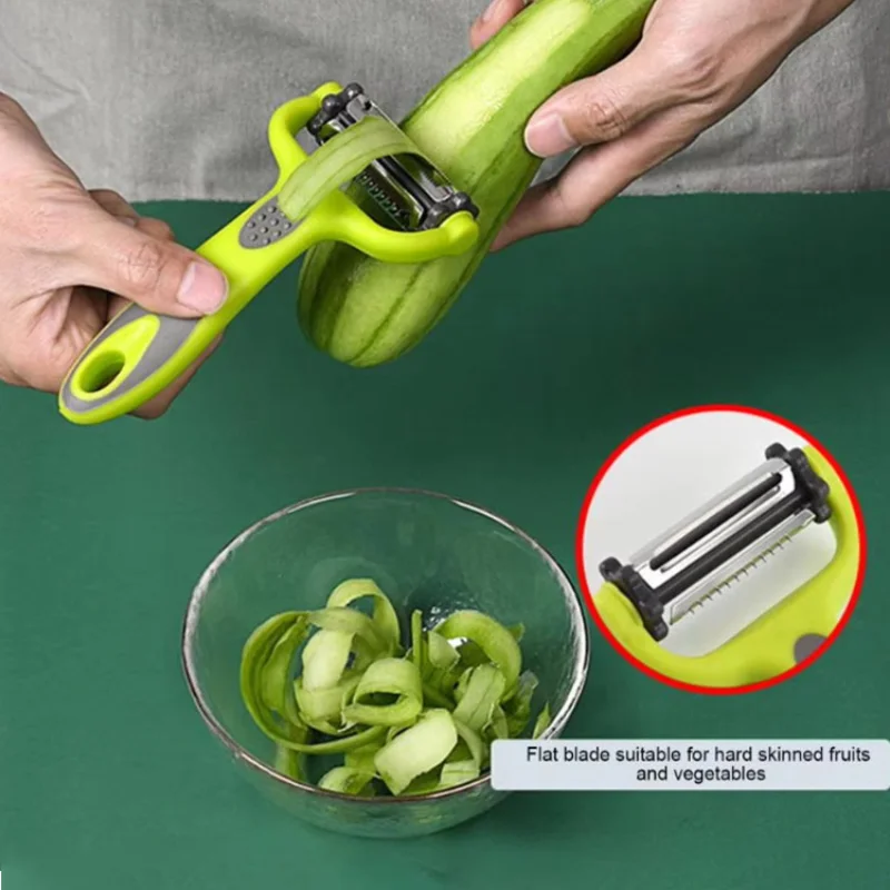 3 In 1 Rotary Peeler Fruit Vegetables Cabbage Graters Salad Carrot Potato Slicer The Ultimate Kitchen Tool