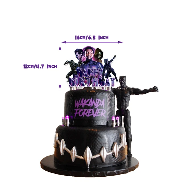 Black Panther theme cake topper | Shopee Philippines